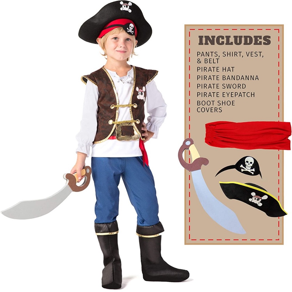 🏴‍☠️Pirate Costume by Spooktacular Creations VGUC All Accessories Included!